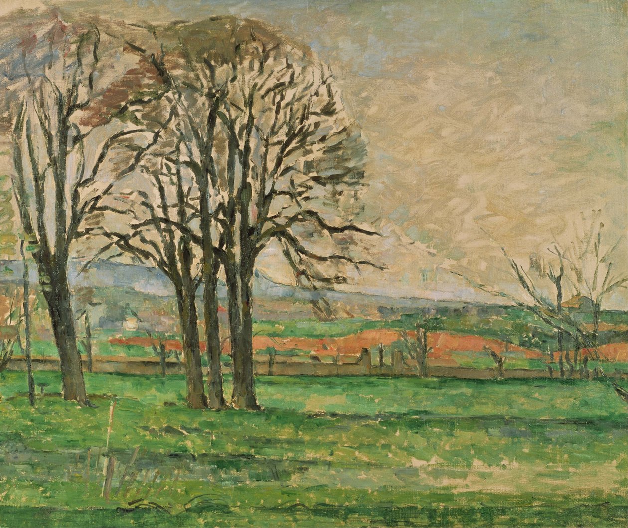 Paljaat puut Jas de Bouffanissa, 1885-1886 tekijältä Paul Cézanne
