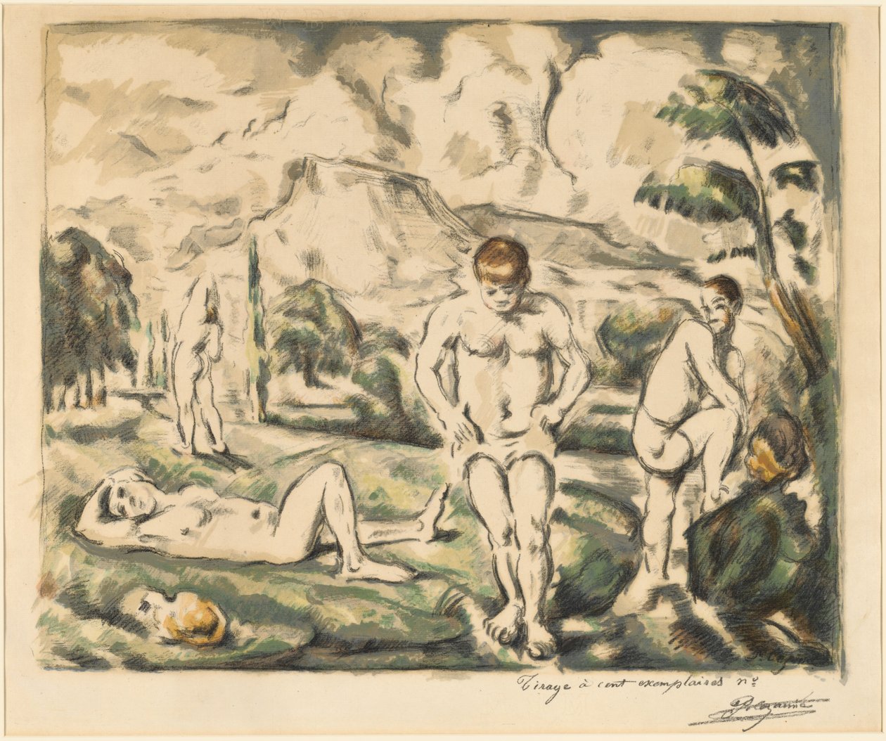 The Bathers (iso lautanen) tekijältä Paul Cézanne