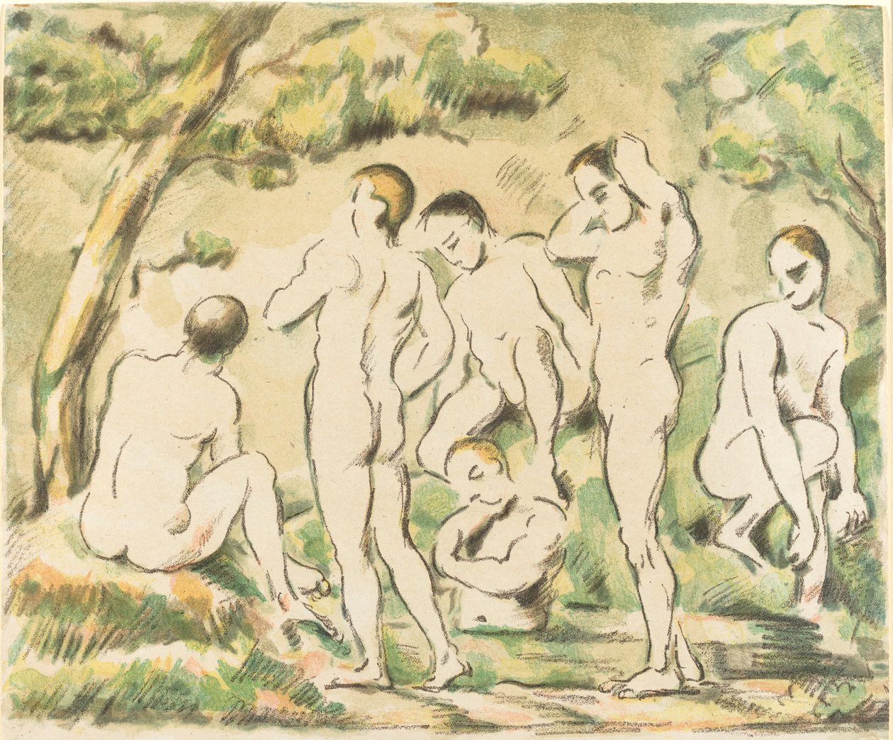 The Bathers (pieni lautanen) tekijältä Paul Cézanne