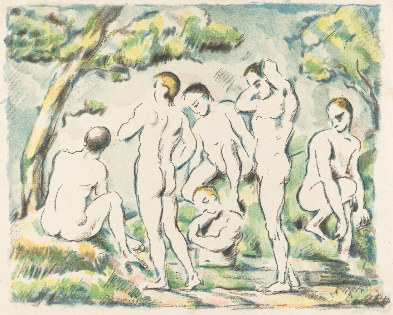 The Bathers Small Plate, 1897. tekijältä Paul Cézanne