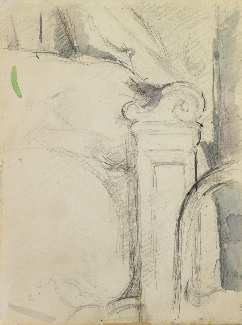 Bedstead (kynä ja wc paperilla) tekijältä Paul Cézanne