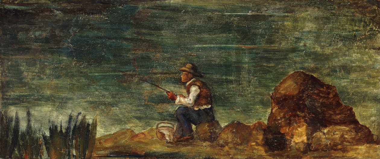 Kalastaja kalliolla; Kalastaja kalliolla, 1862-1864 tekijältä Paul Cézanne