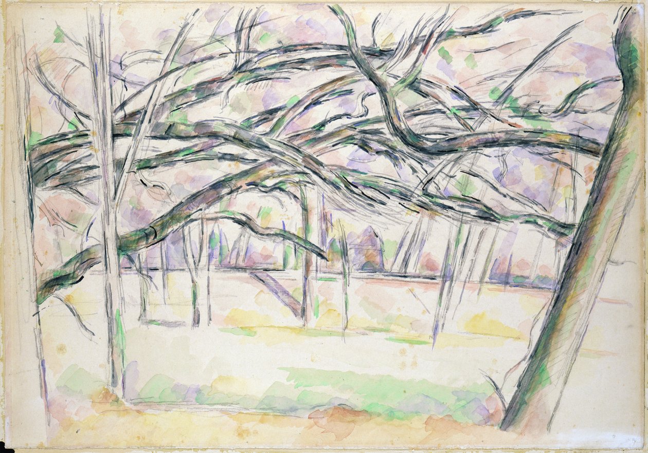 Orchard, noin 1895 tekijältä Paul Cézanne