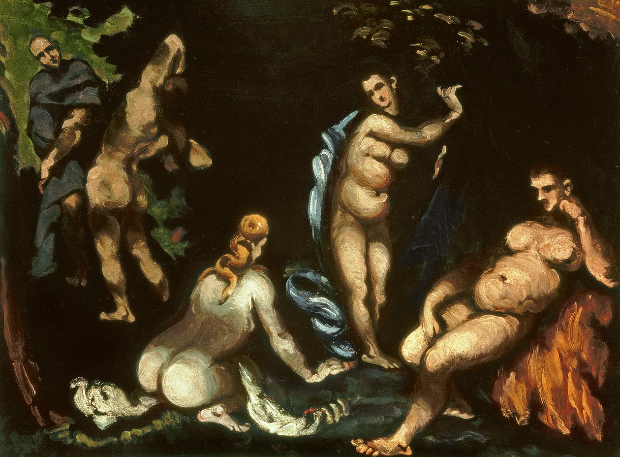 Pyhän Antoniuksen kiusaus, noin 1870 tekijältä Paul Cézanne