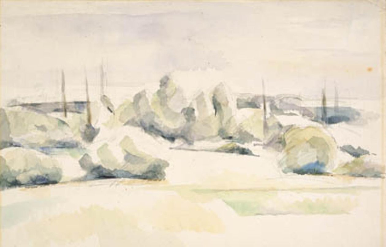 Joen rannat (Les Berges) tekijältä Paul Cézanne