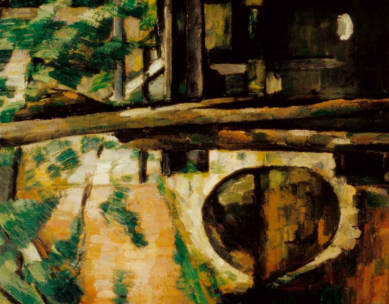 Maincyn silta (tunnetaan myös nimellä Pont de Mennecy), yksityiskohta tekijältä Paul Cézanne