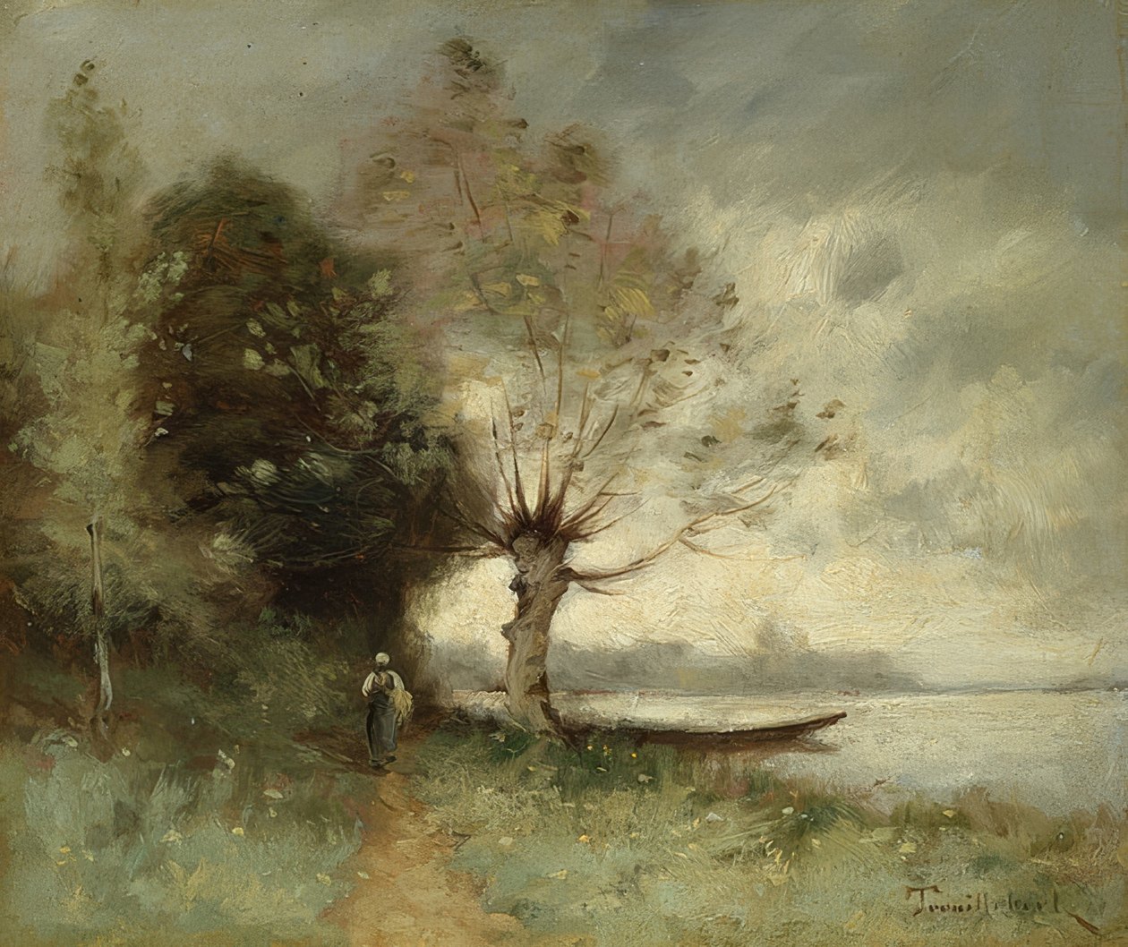 Loiren pankit lähellä Chouzea. 1893 tekijältä Paul Desire Trouillebert