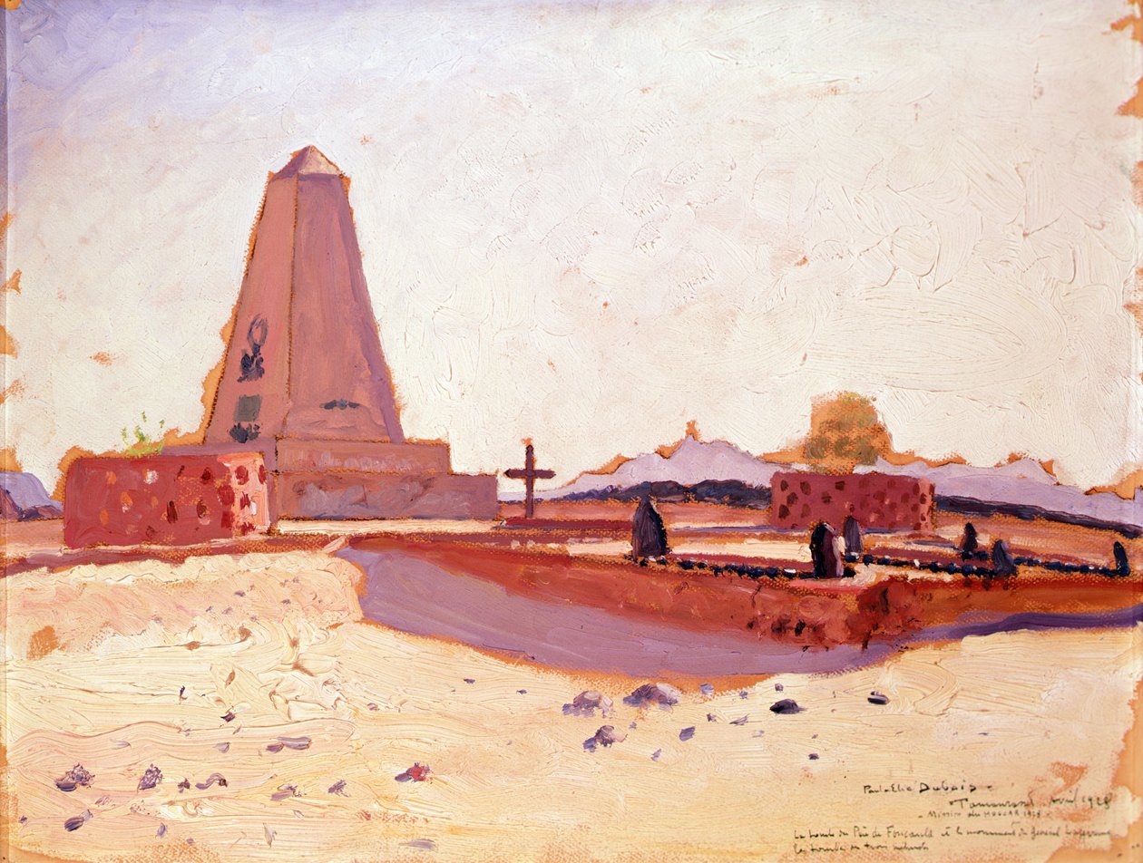 Isä Charles Eugene Foucauldin hauta, kenraali Laperrinen muistomerkki ja Ranskan kamelijoukon kolmen Meharistin hauta tekijältä Paul Elie Dubois