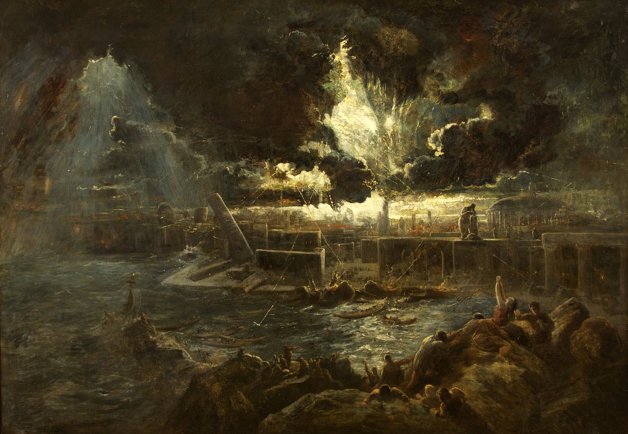 Pompejin tuho, n. 1835 (öljy kankaalle) tekijältä Paul Falconer Poole