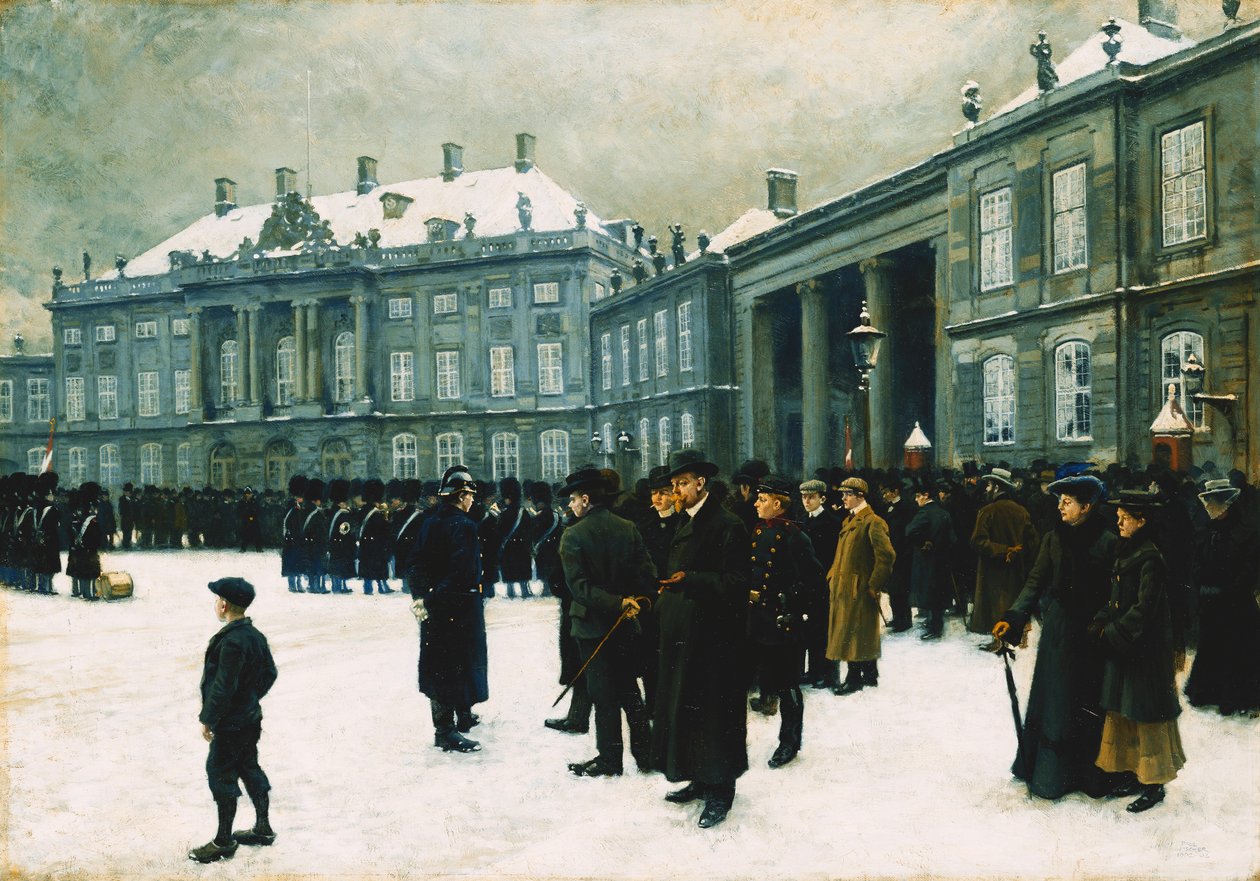 Vartijan vaihto Amalienborgin palatsissa 1902-1903 tekijältä Paul Fischer