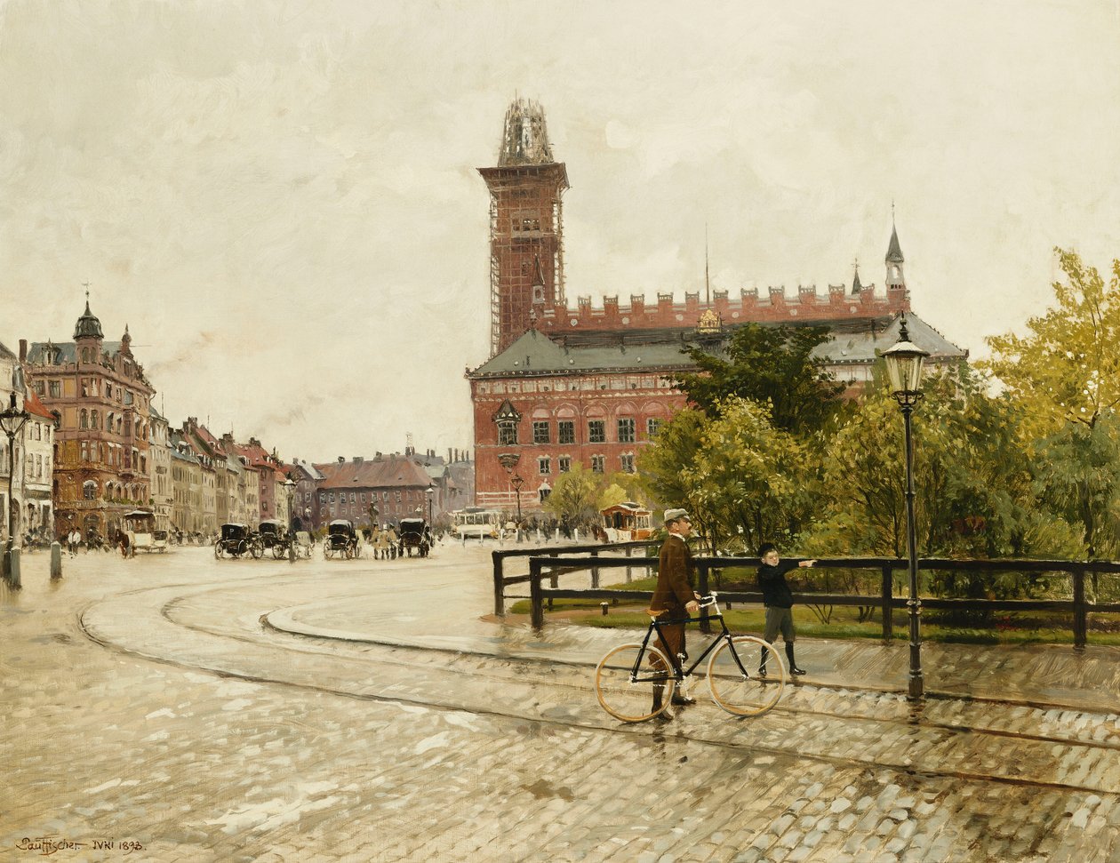 Raadhuspladsen, Kööpenhamina, 1893 tekijältä Paul Fischer