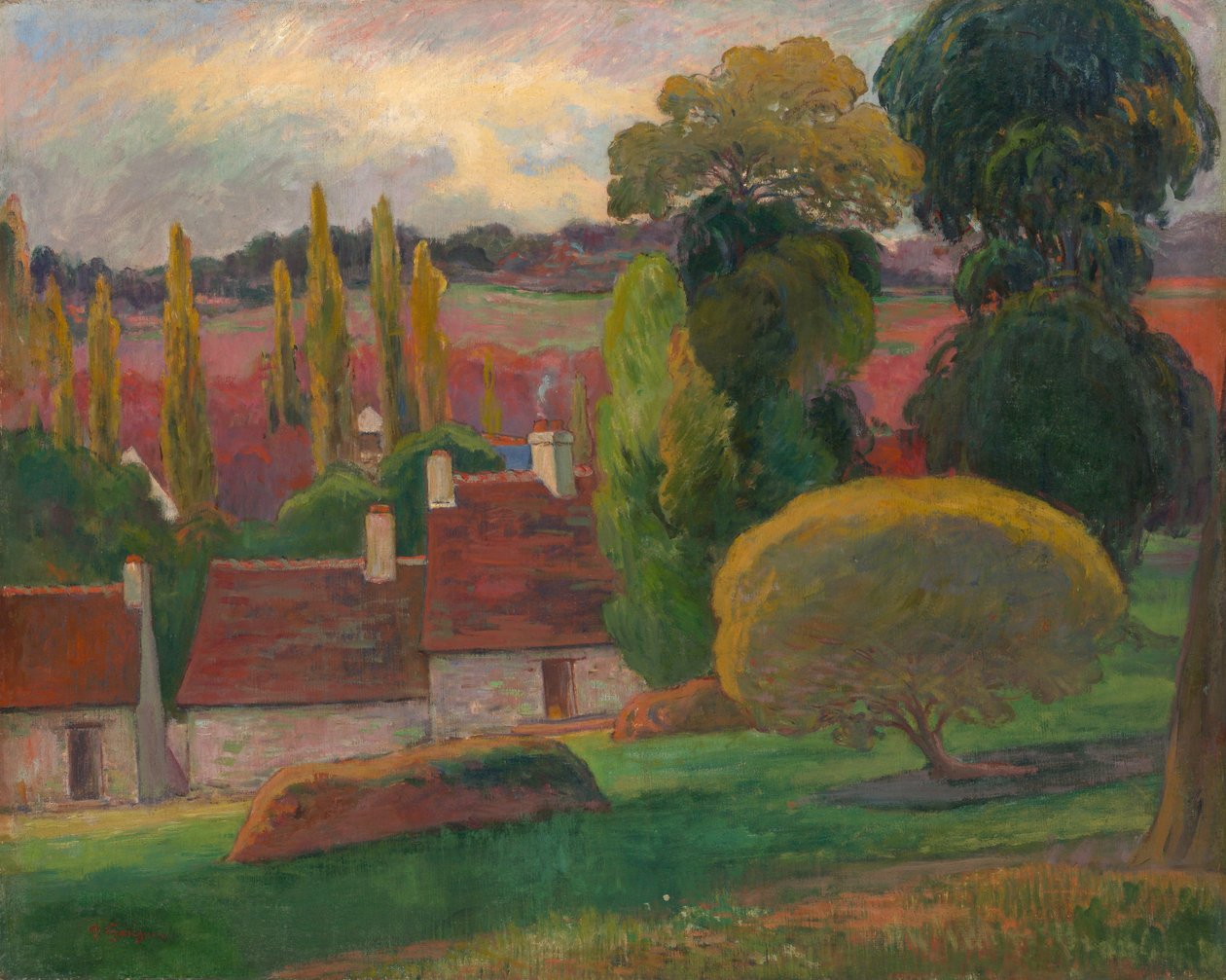 Maatila Bretagnessa, noin 1894 tekijältä Paul Gauguin