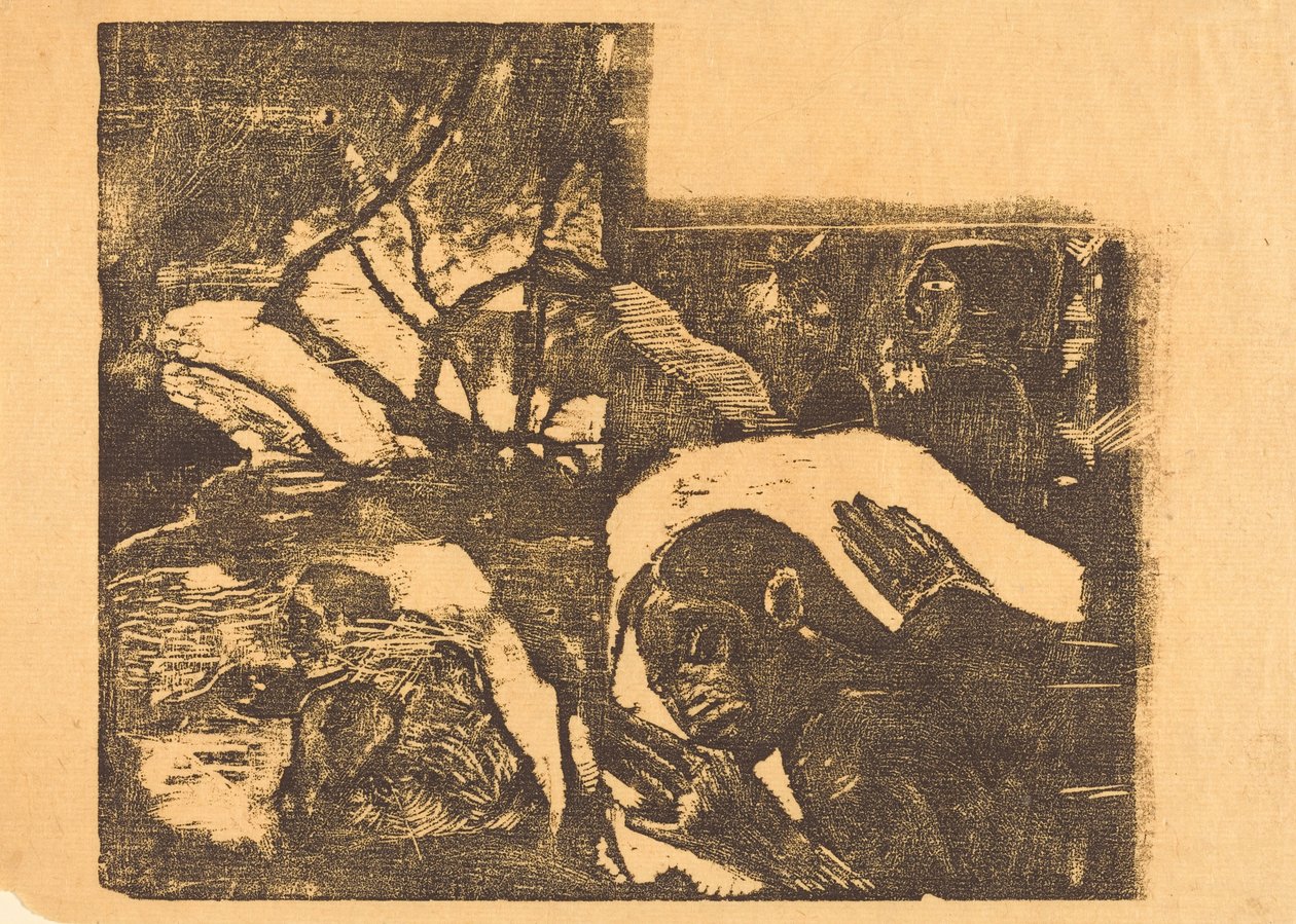 Eine Maori-Frau im Wald; Manao Tupapau (Sie wird von einem Geist heimgesucht) tekijältä Paul Gauguin