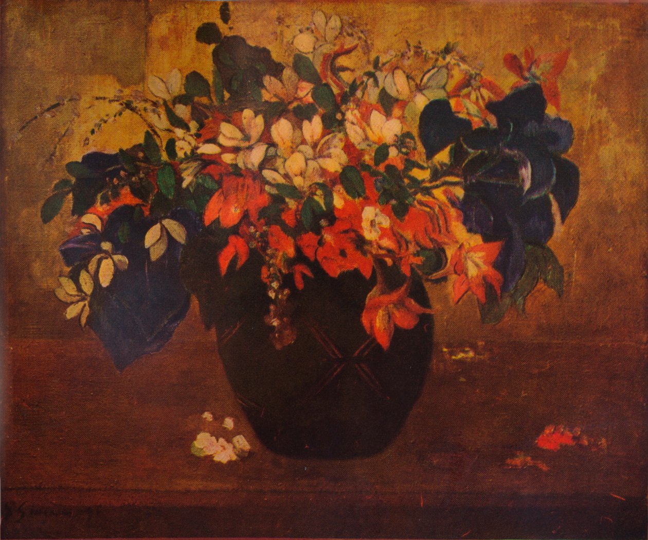 Kukkimaljakko, 1896, 1932 tekijältä Paul Gauguin