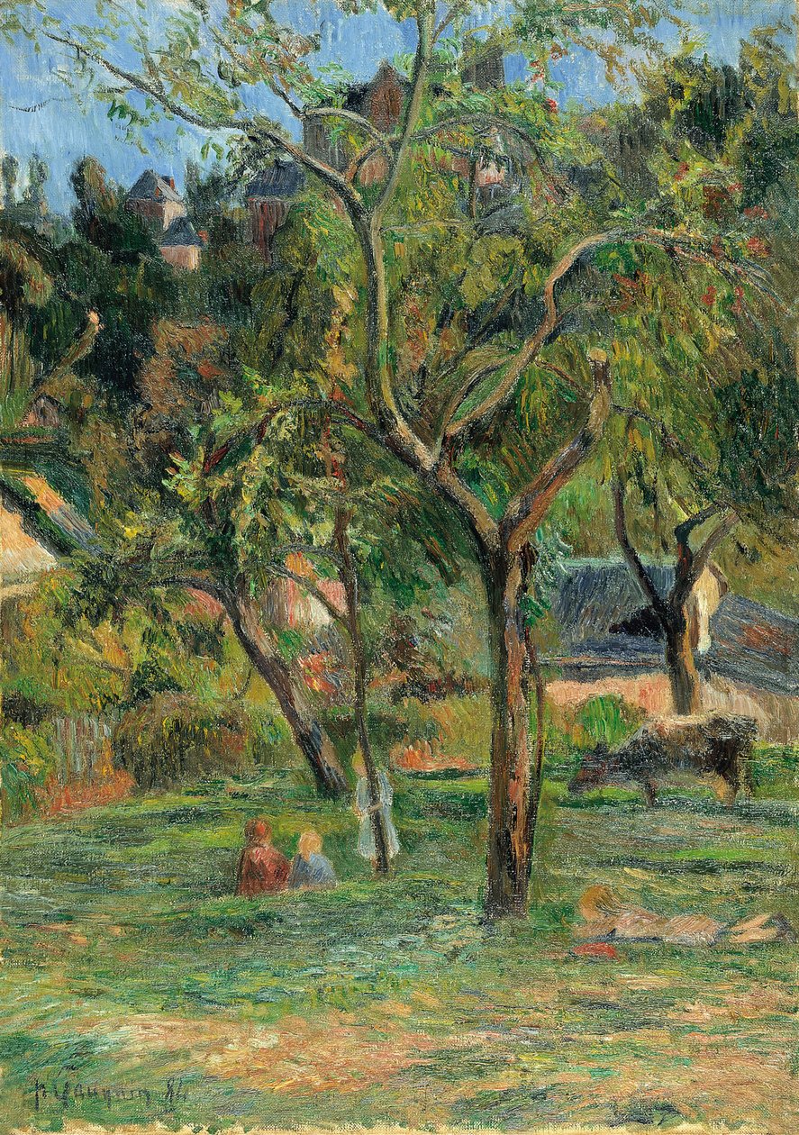 Hedelmätarha Bihorelin kirkon alla, 1884 tekijältä Paul Gauguin