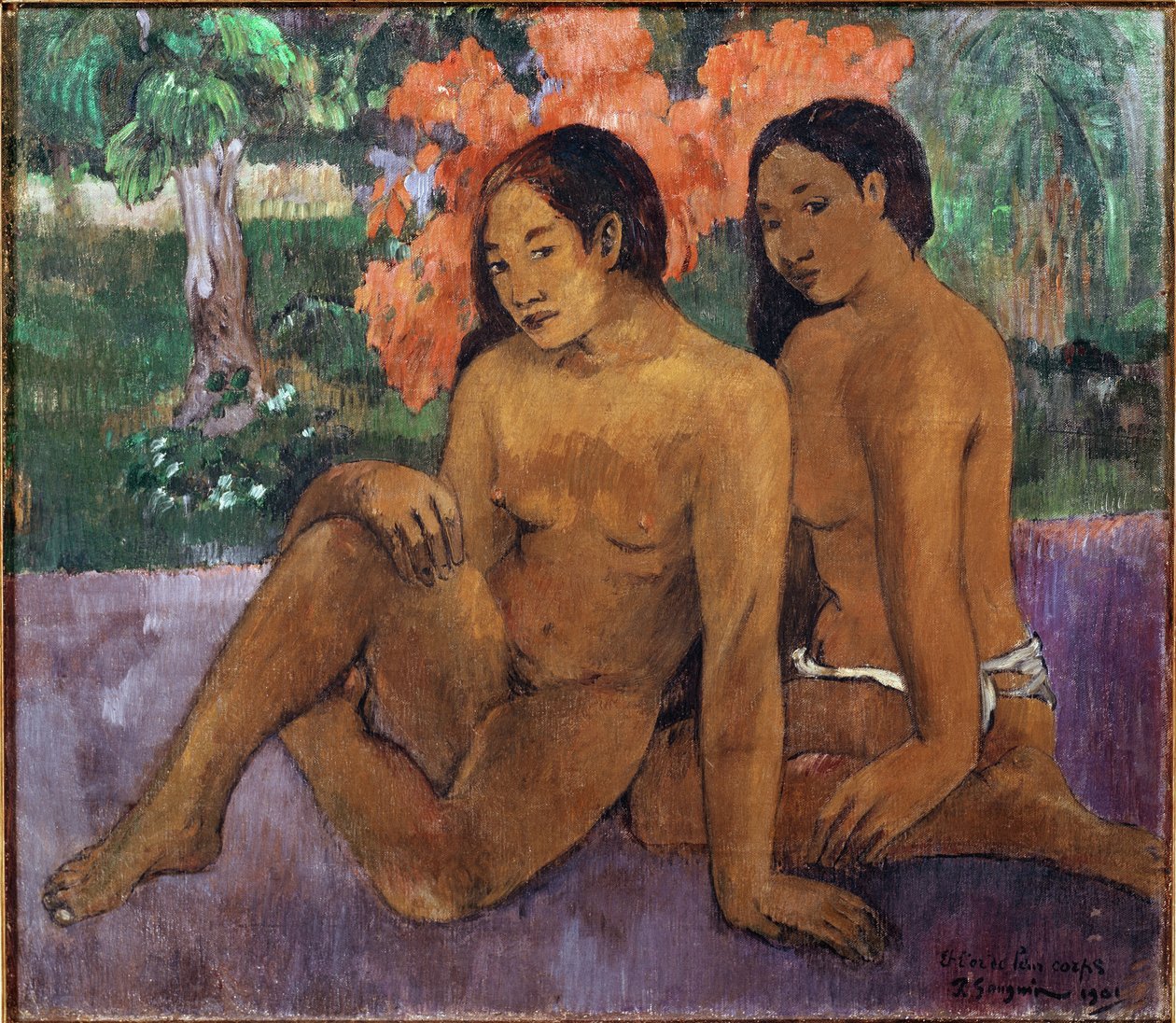 Ja heidän ruumiinsa kulta (öljy kankaalle tekijältä Paul Gauguin