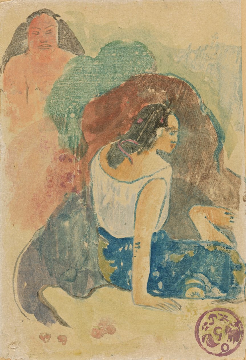 Arearea no Varua Ino Paholaisen sanat [recto], 1894. tekijältä Paul Gauguin