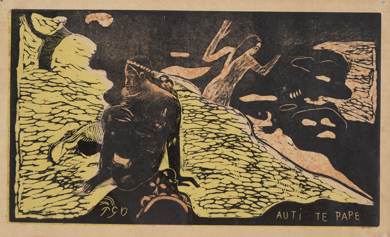 Auti Te Pape -naiset joella Noa Noa -sarjasta, 1893-1894 tekijältä Paul Gauguin