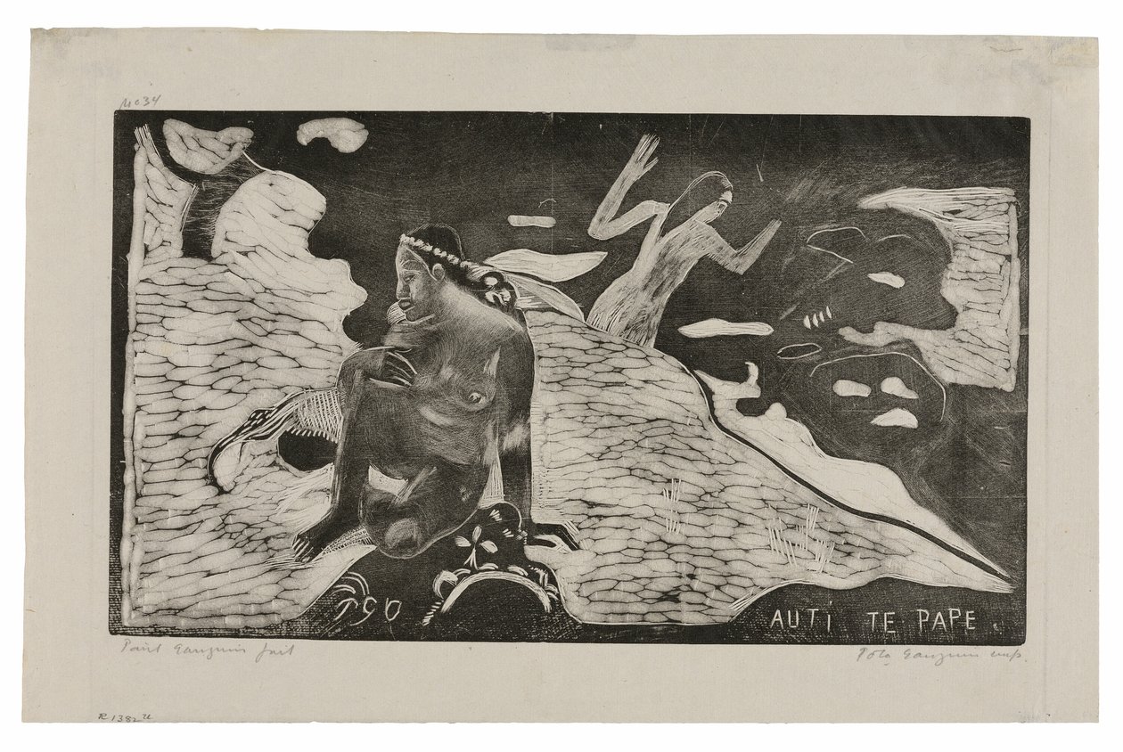 Auti te pape (Naiset joella) Noa Noa -sviitistä tekijältä Paul Gauguin
