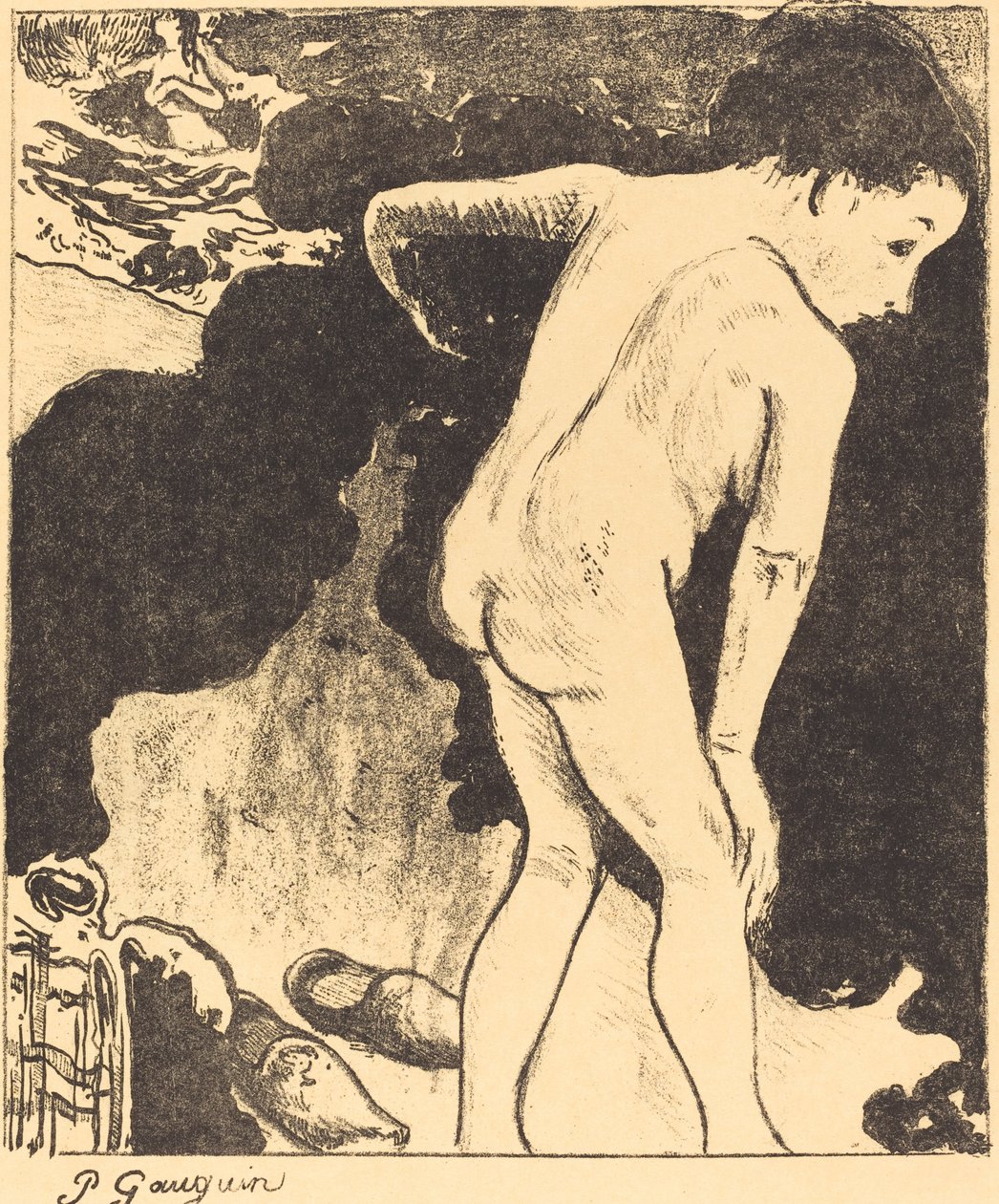 Uimarit Bretagnessa tekijältä Paul Gauguin