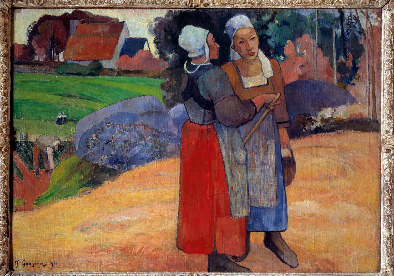 Bretonilaiset talonpojat. Paul Gauguinin maalaus (1848-1903) tekijältä Paul Gauguin