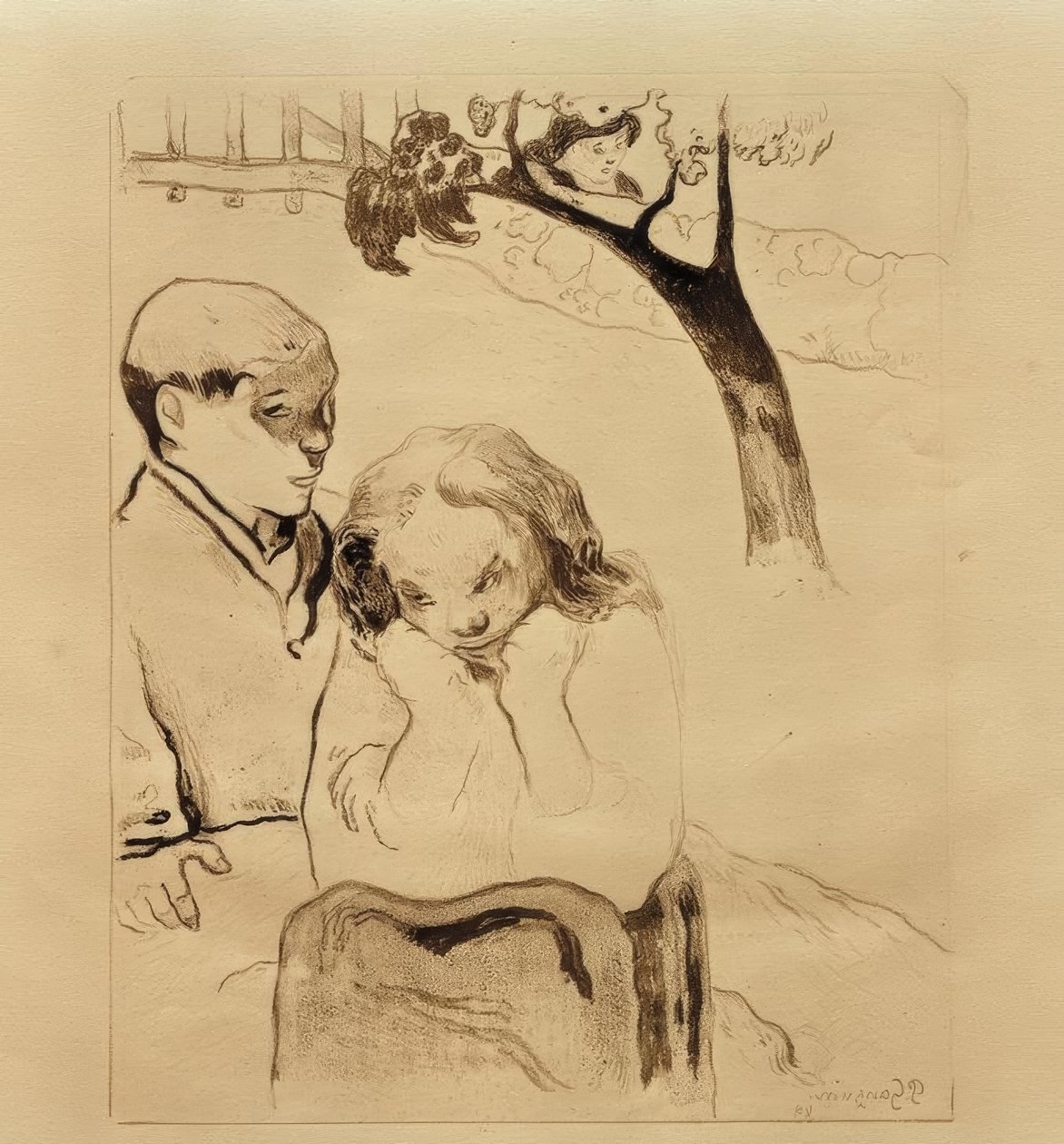 Bretonnes á la Barrière tekijältä Paul Gauguin