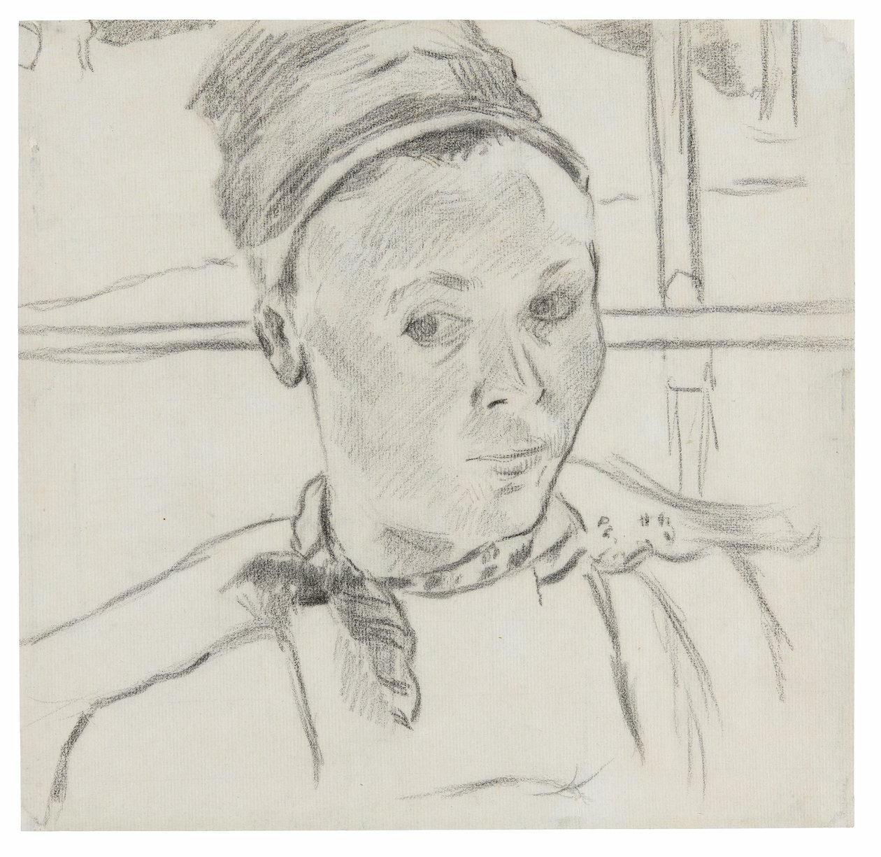 Nuoren bretagnelaisnaisen rintakuva (mahdollisesti Marie Lagadu) tekijältä Paul Gauguin