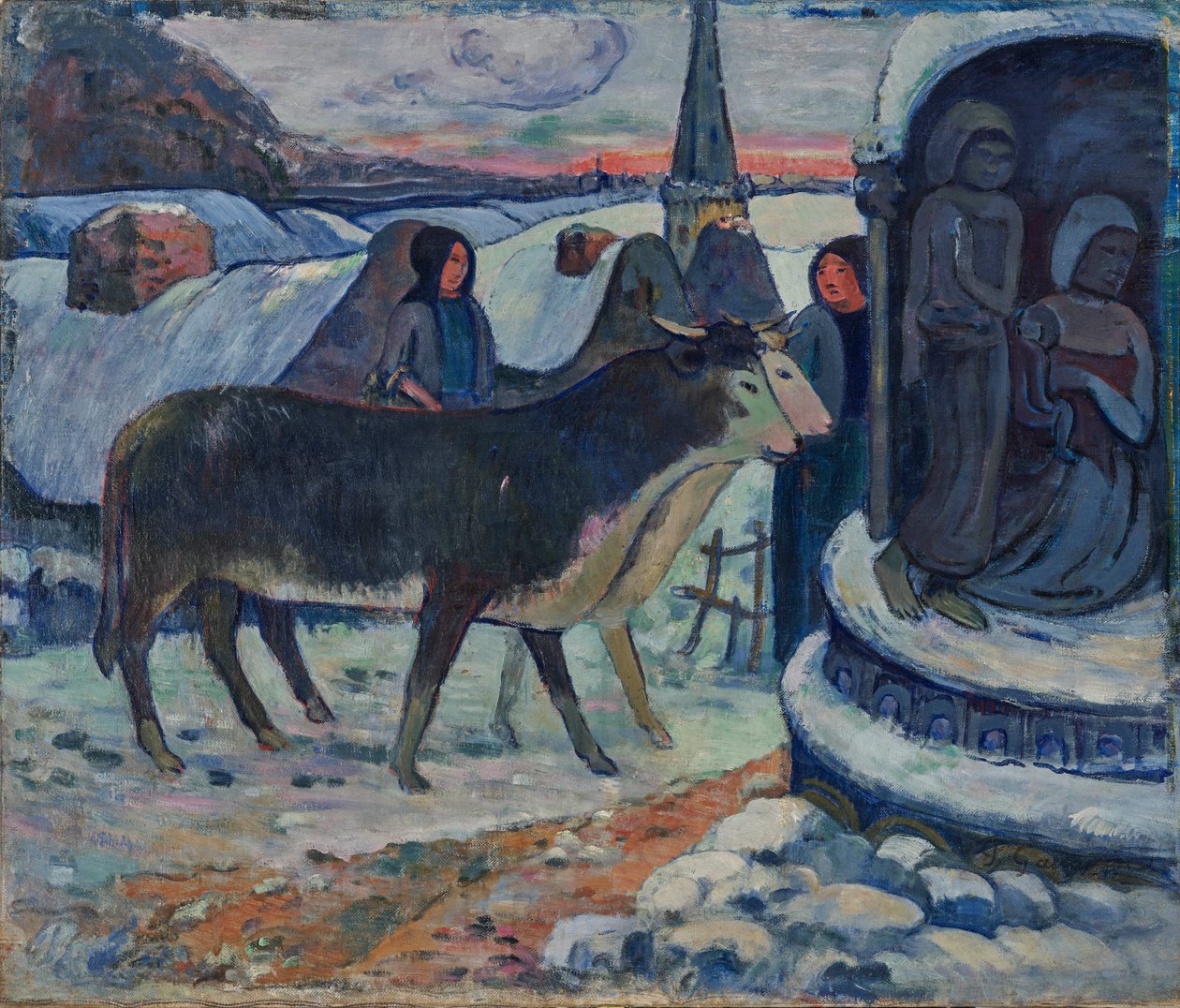 Jouluyö (härkien siunaaminen) tekijältä Paul Gauguin