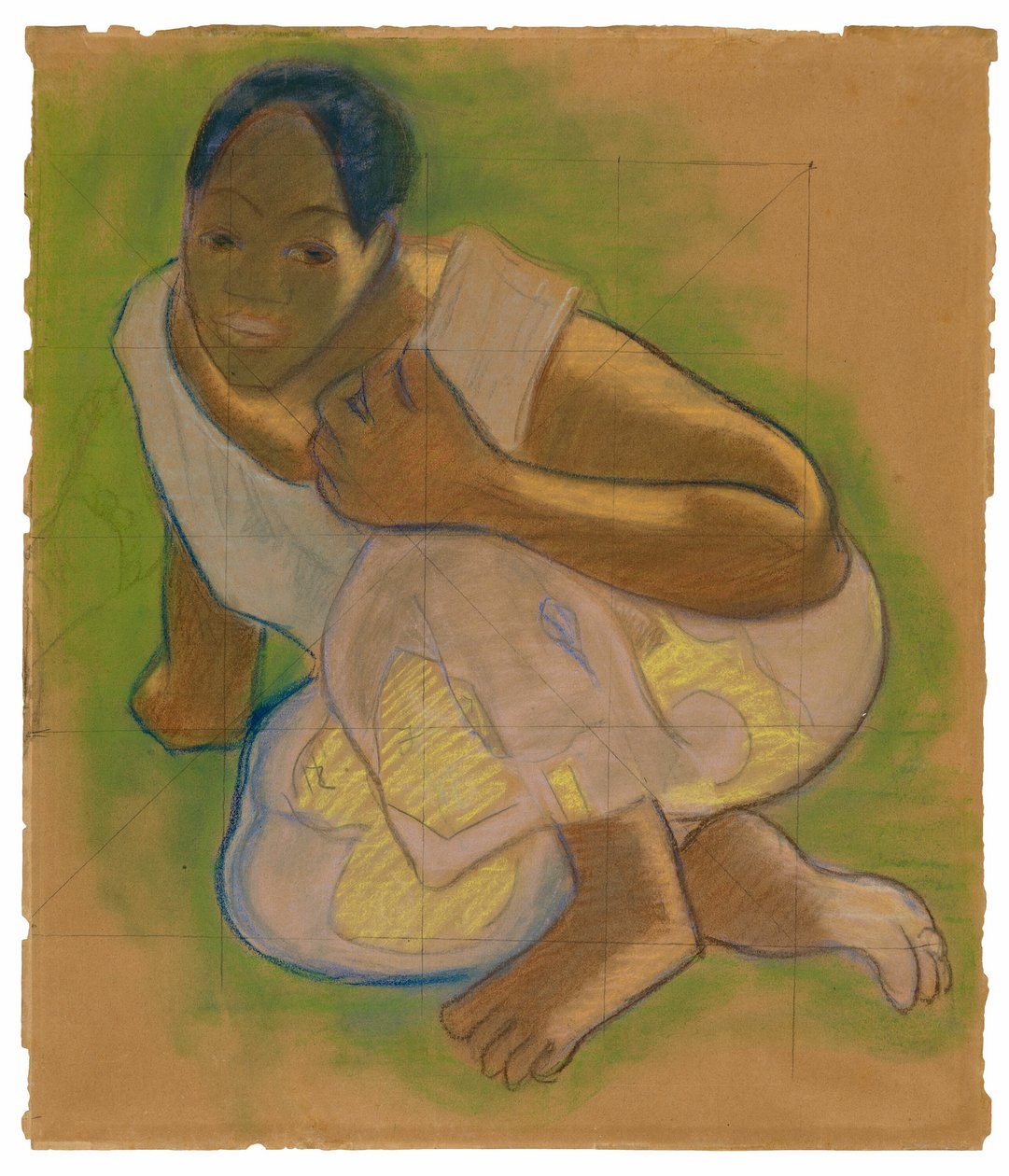 Hiipivä tahitilainen nainen (liittyy maalaukseen Nafea faa ipoipo [Milloin menet naimisiin?]) tekijältä Paul Gauguin