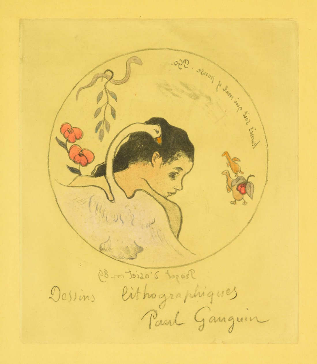 Entwurf für einen Porzellanteller tekijältä Paul Gauguin