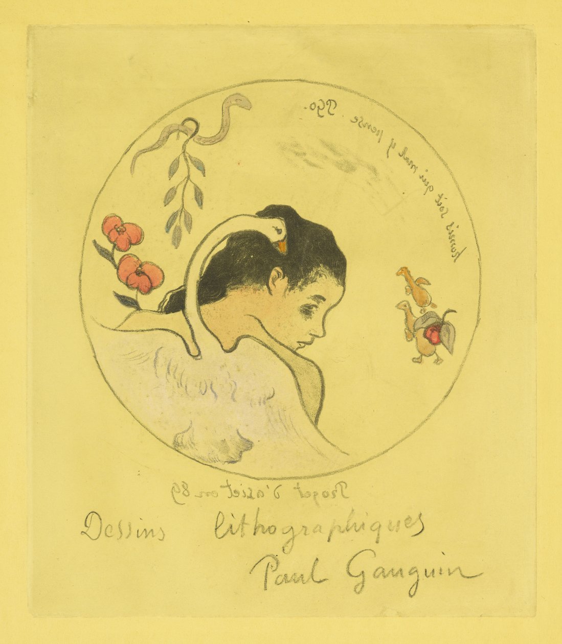 Suunnittelu kiinalautaselle, 1889 tekijältä Paul Gauguin