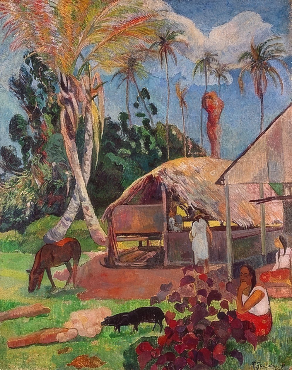 Mustat siat. 1891 tekijältä Paul Gauguin