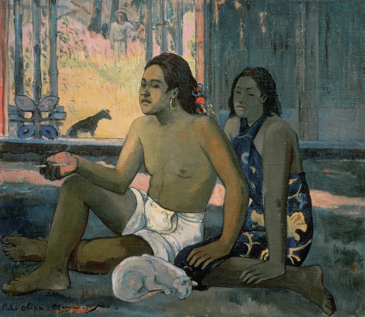 Ei työtä tai tahitilaisia ​​huoneessa tekijältä Paul Gauguin