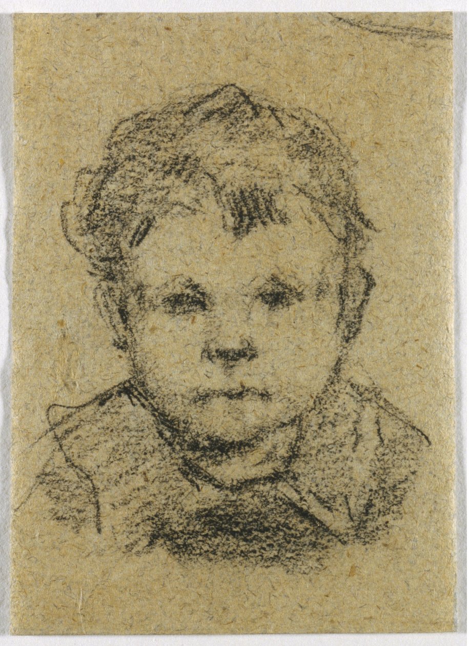 Emil Gauguin lapsena, kauluspaita yllään, n.1875-76 (musta väriliitu ) tekijältä Paul Gauguin