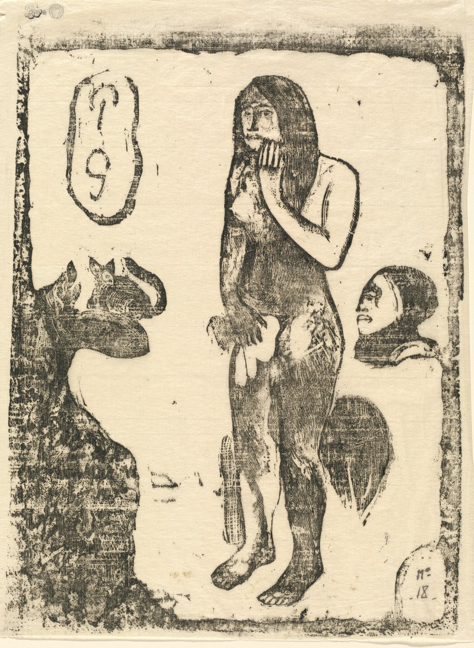 Eve vuonna 1895 tai sen jälkeen. tekijältä Paul Gauguin