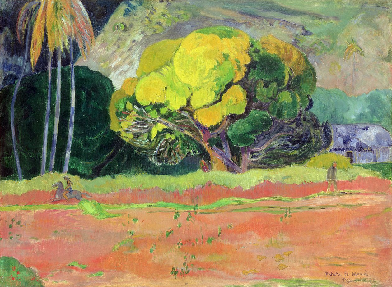 Fatata te Moua (vuoren juurella) tekijältä Paul Gauguin