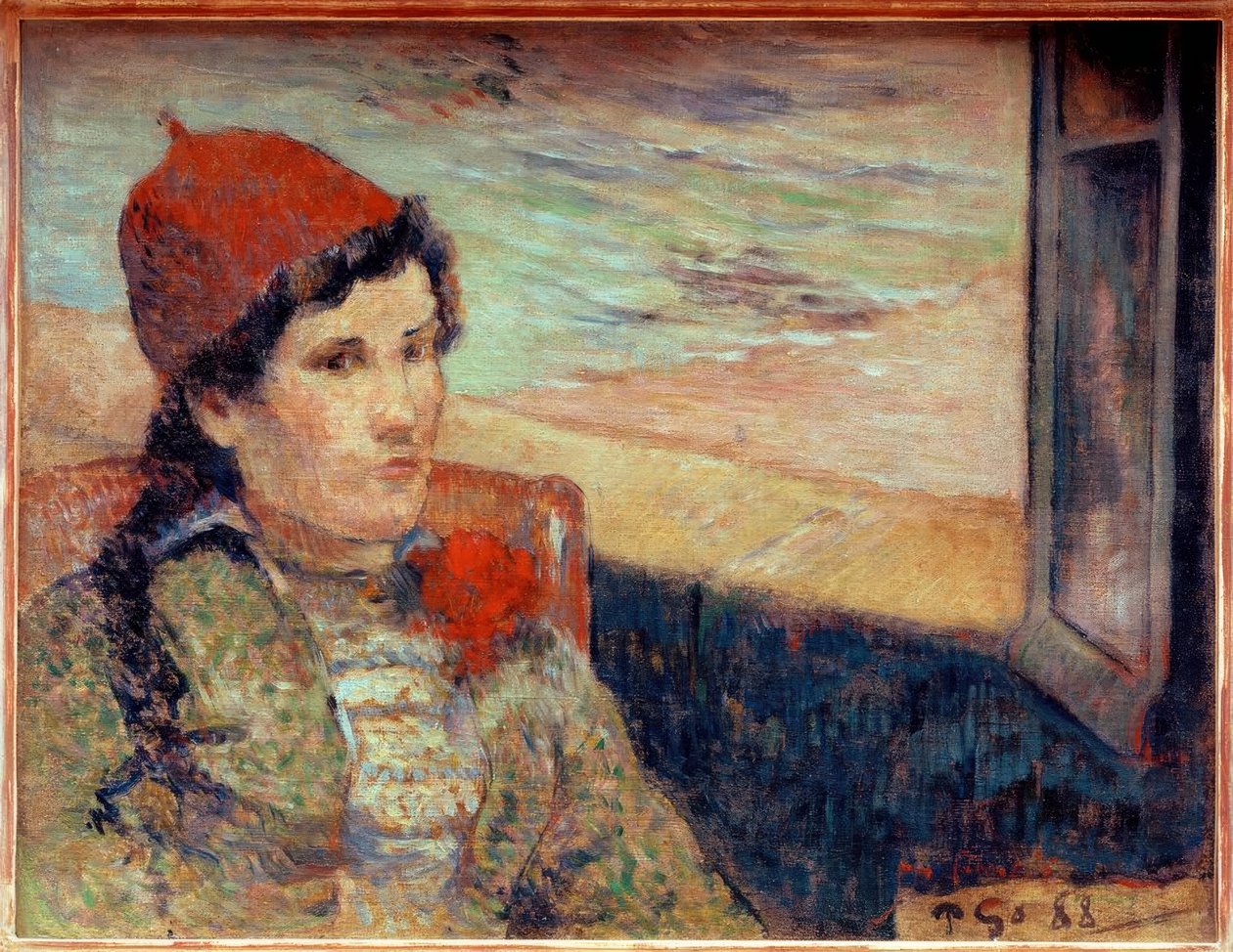 Nainen avoimen ikkunan edessä, joka tunnetaan nimellä Morsian tekijältä Paul Gauguin