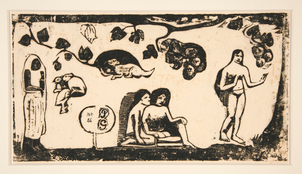 Naiset, eläimet ja lehdet [naiset, eläimet ja lehdet] tekijältä Paul Gauguin