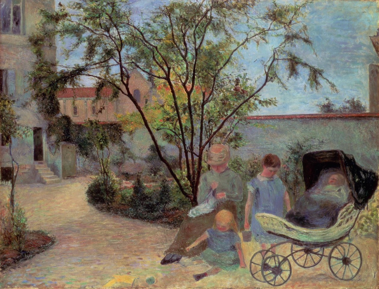 Figuurit puutarhassa, n. 1881 tekijältä Paul Gauguin