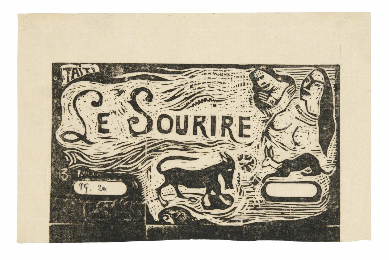 Fox, Kahden naisen rintakuvat ja kani, Le souriren päähine tekijältä Paul Gauguin