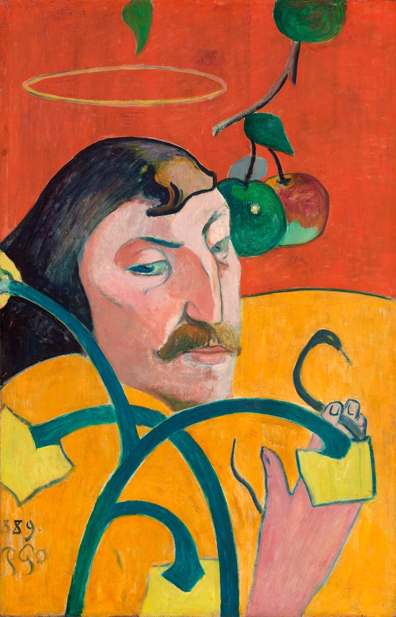 Ranska: Autoportrait-charge, ou Autoportrait au nimbe Self-Portrait with Halo (omakuva ja halo) tekijältä Paul Gauguin