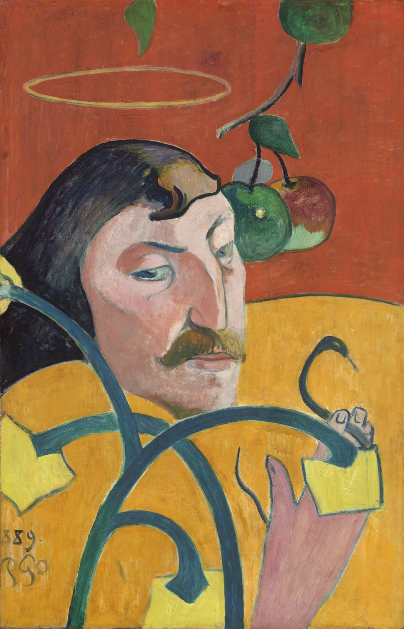 Ranska: Autoportrait-charge, ou Autoportrait au nimbe Self-Portrait with Halo (omakuva ja halo) tekijältä Paul Gauguin