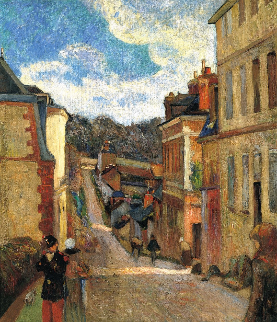ranska: La rue Jouvenet à Rouen Rue Jouvenet Rouenin kaupungissa tekijältä Paul Gauguin
