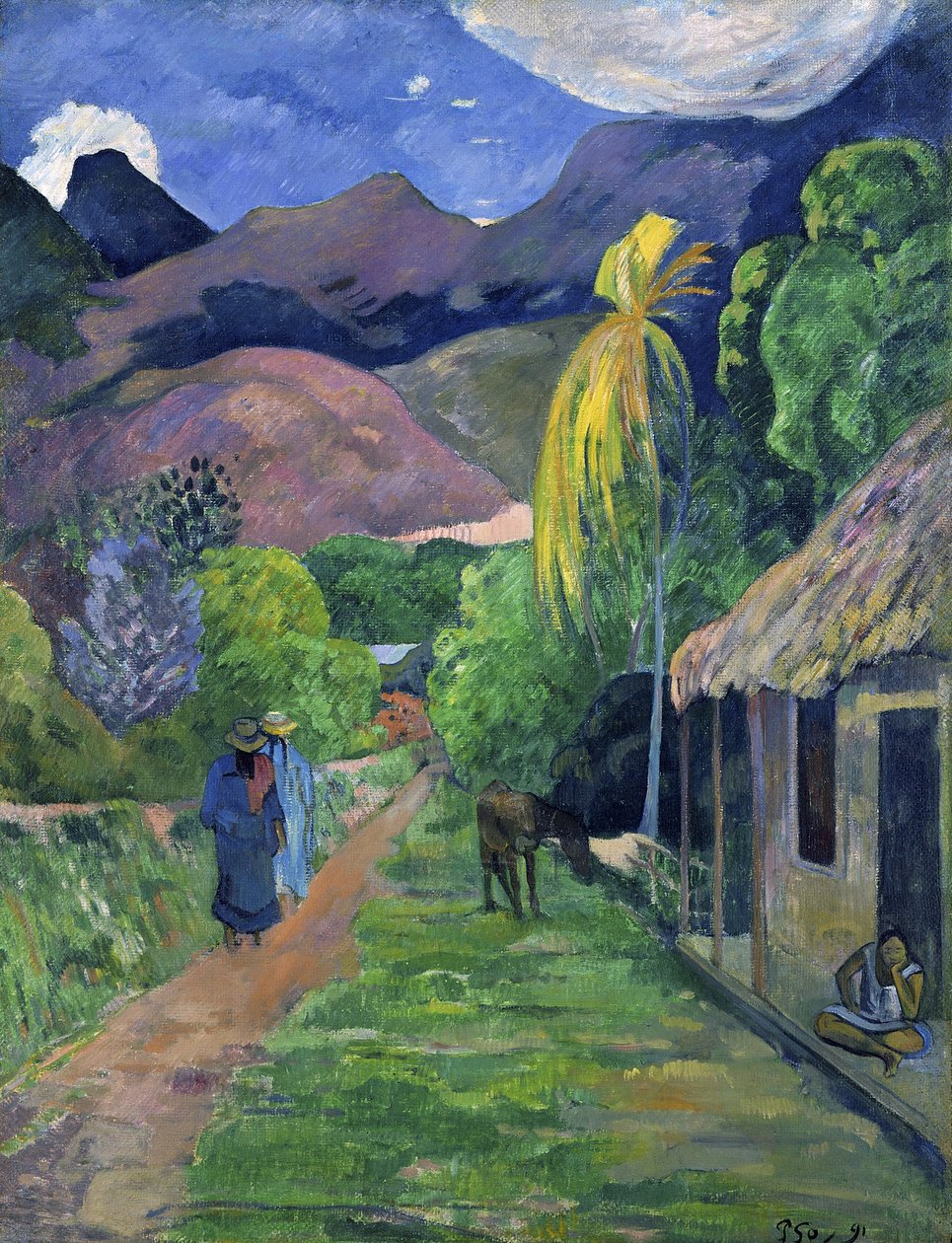 Ranska: Rue de Tahiti Street Tahitissa tekijältä Paul Gauguin