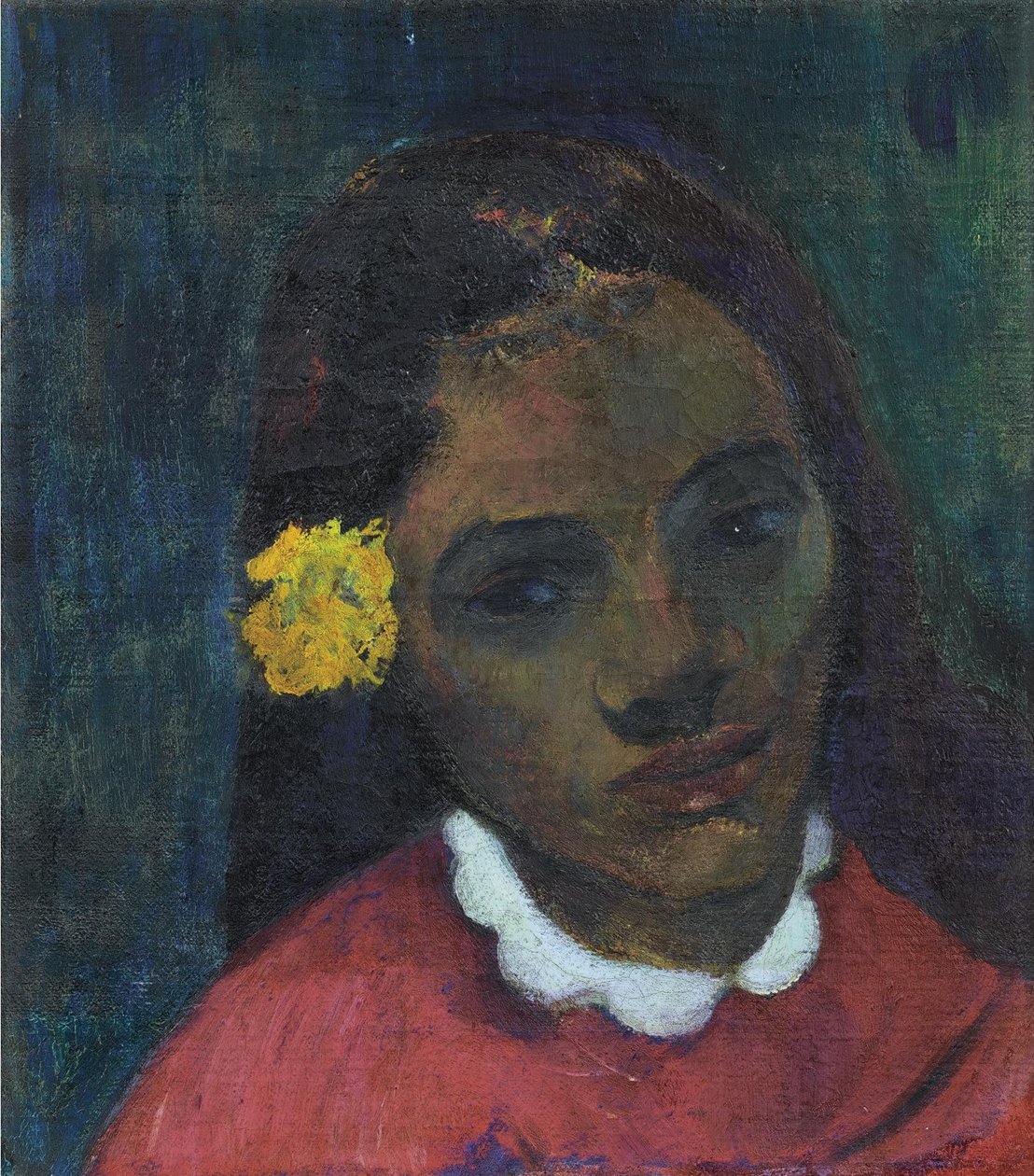 Ranska: Tête de Tahitienne, ou La Fleur qui écoute. tekijältä Paul Gauguin