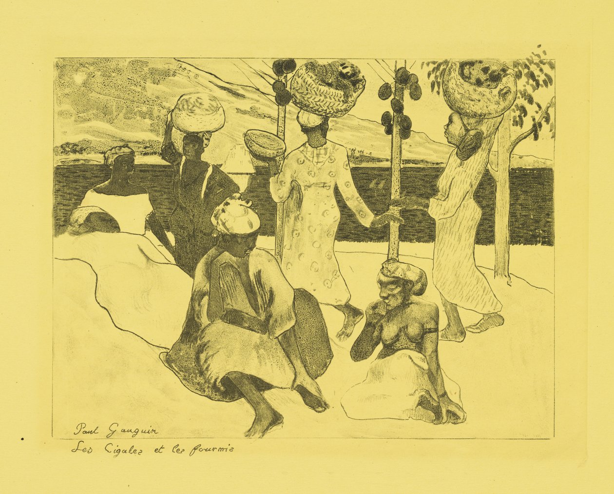 Heinäsirkat ja muurahaiset: Martiniquen matkamuisto, 1889 tekijältä Paul Gauguin