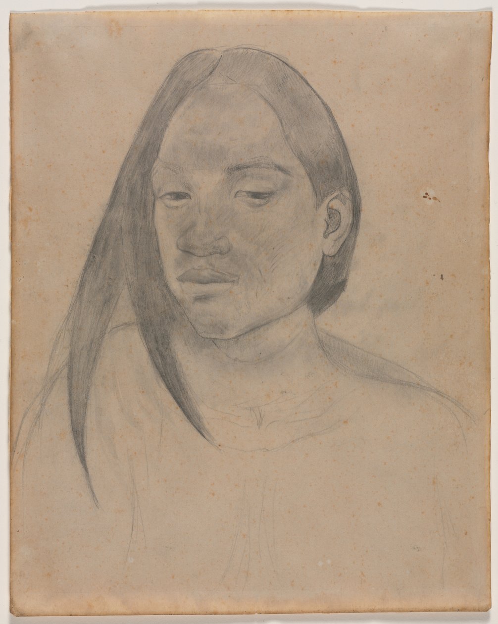 Tahitilaisen naisen pää tekijältä Paul Gauguin