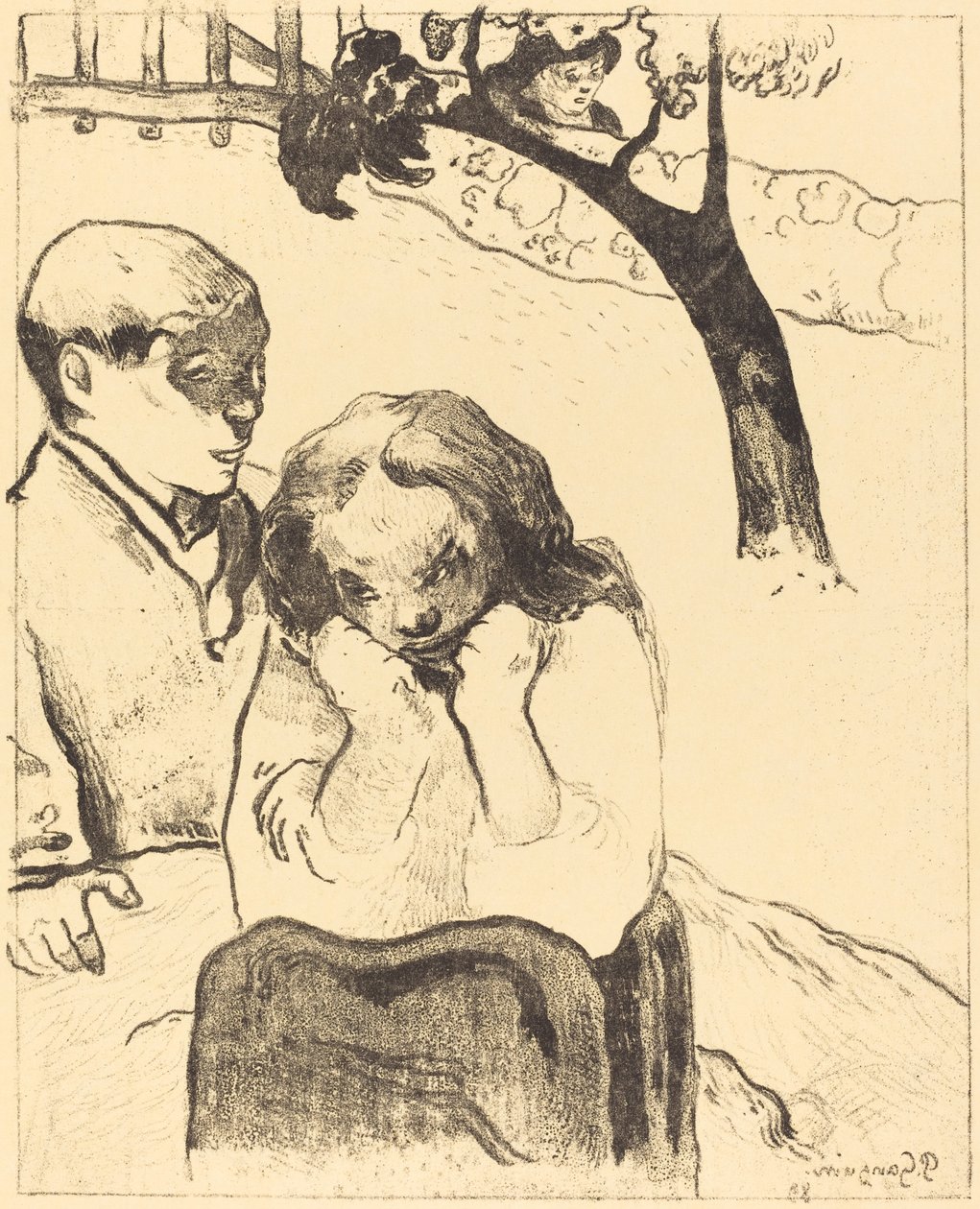 Ihmisen suru Miseres humaines, 1889 tekijältä Paul Gauguin