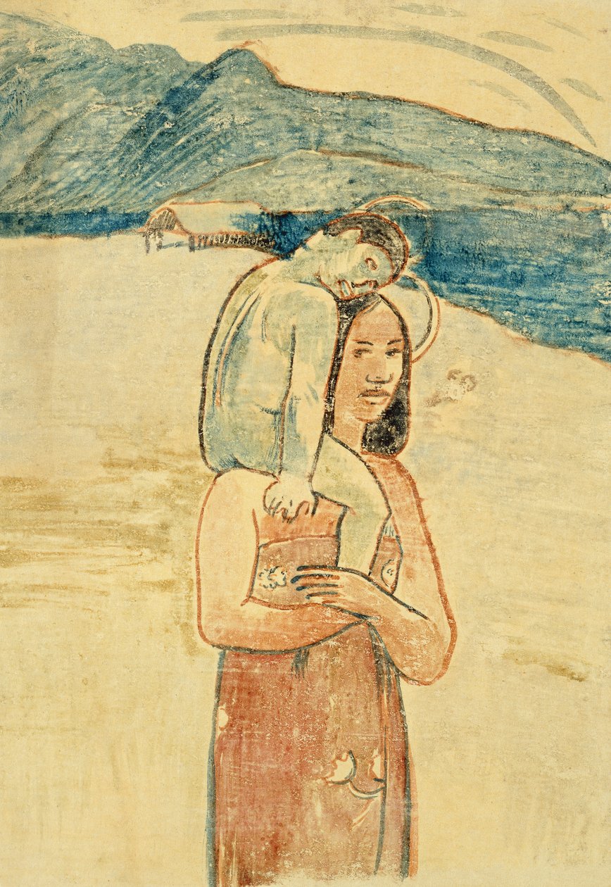 Tervehdin sinua Maria, n. 1894 (litho) tekijältä Paul Gauguin