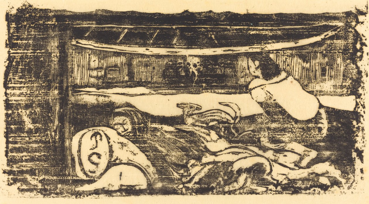 Mökin sisätilat tekijältä Paul Gauguin